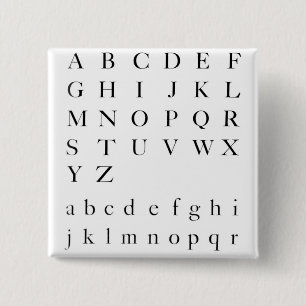 The Alphabet 15 Cm Square Badge
