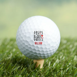 The Alphabet of Love Golf Ball