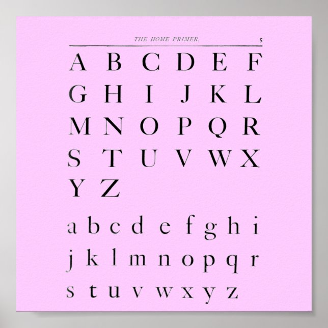 The Alphabet Poster (Front)