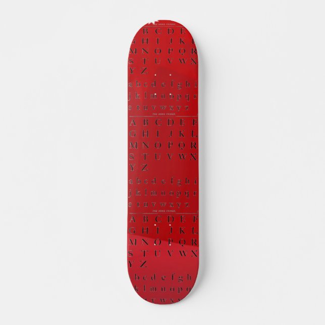 The Alphabet Skateboard (Front)
