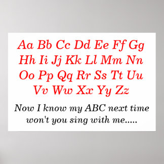 The Alphabet Song Poster
