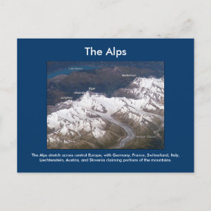 The Alps From Space Postcard