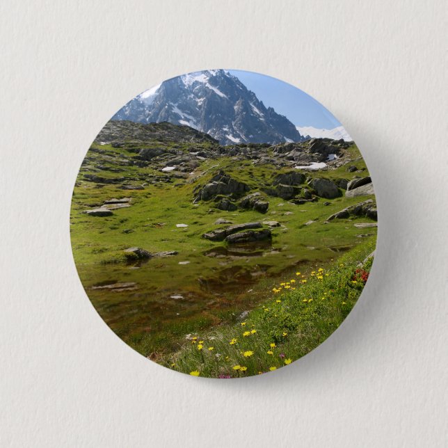 The Alps mountain range - Stunning! 6 Cm Round Badge (Front)