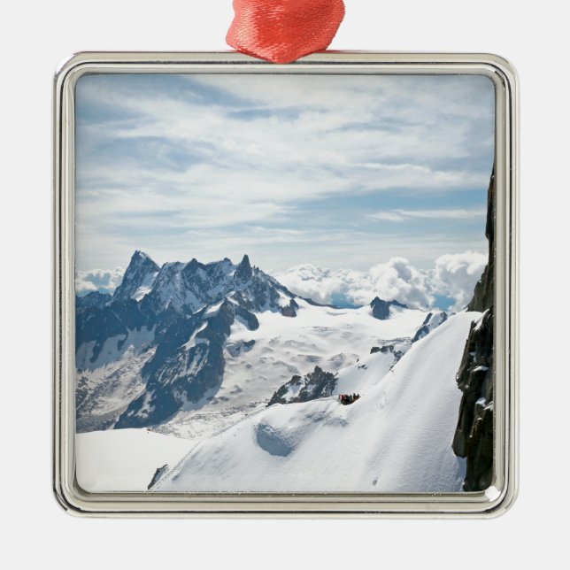 The Alps mountain range - Stunning! Metal Tree Decoration (Front)