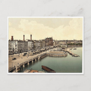 The Alster Pavillion, Jungfernstieg, Hamburg, Germ Postcard