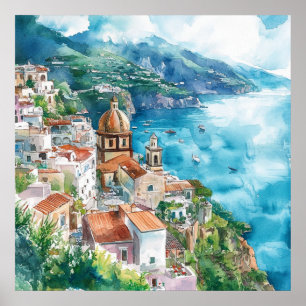 The Amalfi Coast, Italy Poster