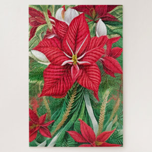The Amaryllis Poinsettia Hybrid AI Art Jigsaw Puzzle