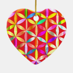 The Amazing Flower of Life a Valentines Day Tree  Ceramic Tree Decoration