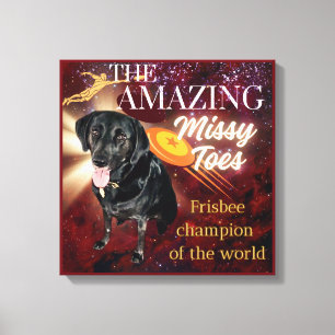 the amazing missy toes canvas print
