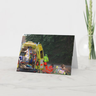 The ambulance arrives. card