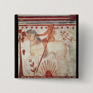 The Ambush of the Trojan Prince Troilus 15 Cm Square Badge