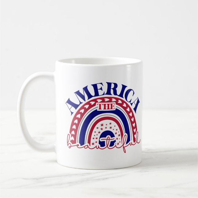 The America Beautiful Rainbow  Coffee Mug (Left)
