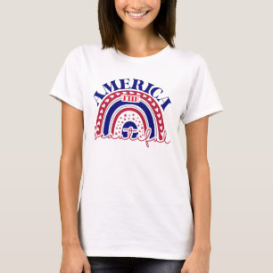 The America Beautiful Rainbow  T-Shirt