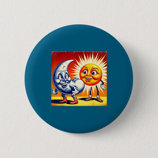 The America Solar Eclipse 4 08 6 Cm Round Badge (Front)