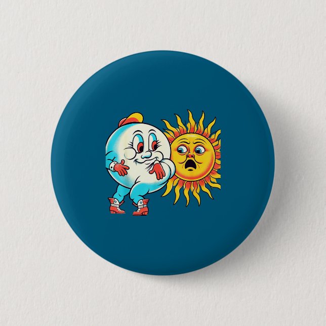 The America Solar Eclipse 4 08 6 Cm Round Badge (Front)