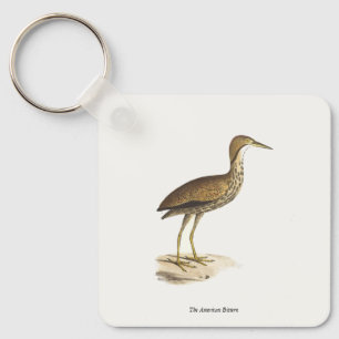 The American Bittern (Botaurus lentiginosus) Bird Key Ring