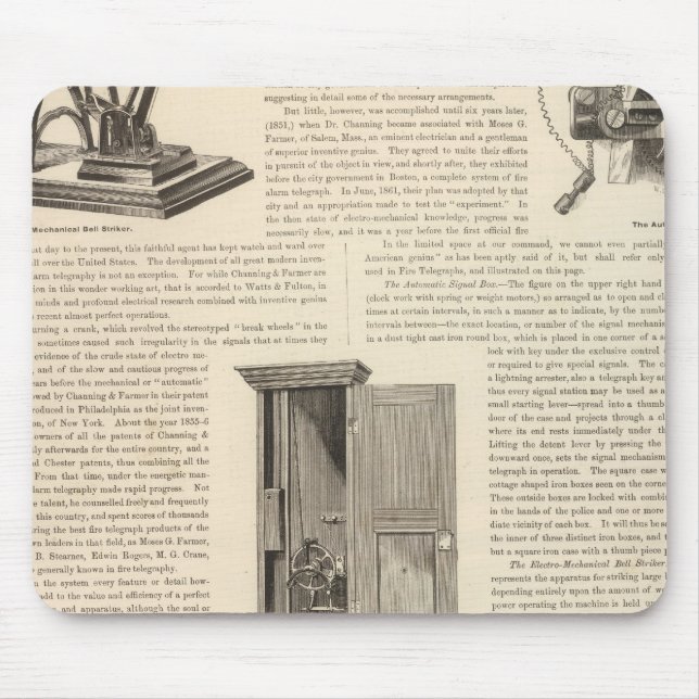 The American Fire Alarm and Police Telegraph Mouse Pad (Front)