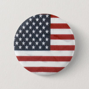 The American Flag 6 Cm Round Badge