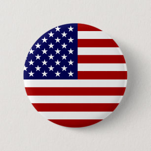 The American Flag 6 Cm Round Badge
