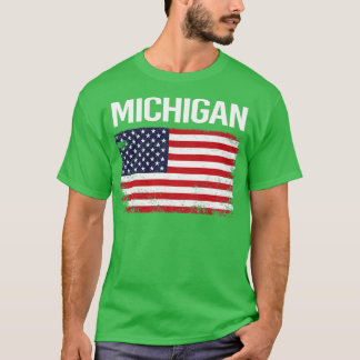 The American Flag Michigan T-Shirt