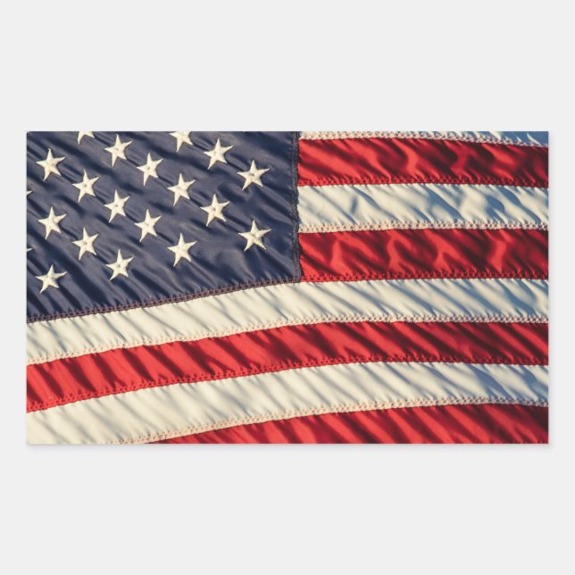 The American Flag Rectangular Sticker (Front)