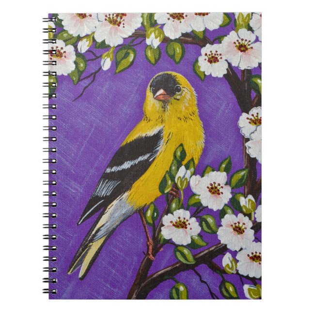 The American Goldfinch Spiral Notebook (Front)