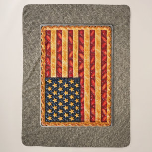 The American Pie Art Sherpa Blanket