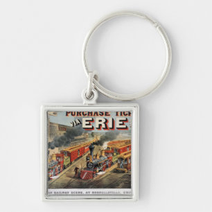 The American Railway Scene at Hornellsville Key Ring