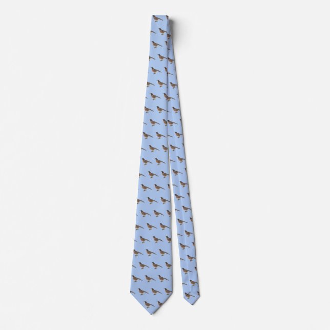 The American Robin (Turdus migratorius) NY Birds Tie (Front)