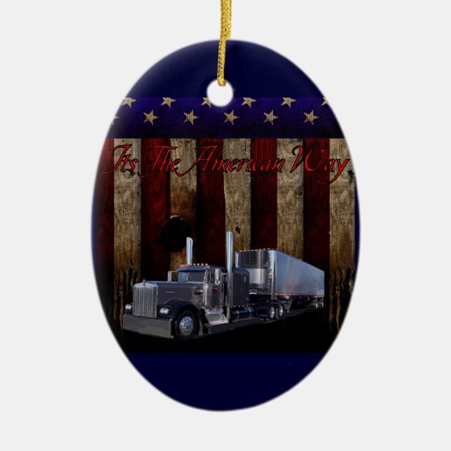 The American Way Ceramic Tree Decoration (Front)