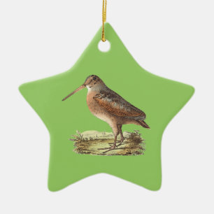 The American Woodcock (Rusticola minor) Ceramic Tree Decoration
