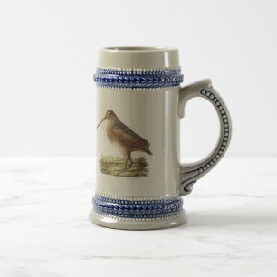 The American Woodcock (Rusticola minor) NY Bird Beer Stein