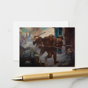 The Americans at Chateau-Thierry by N. C. Wyeth Enclosure Card