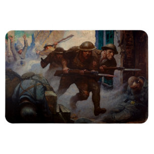 The Americans at Chateau-Thierry by N. C. Wyeth Magnet