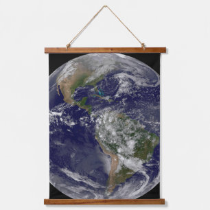 The Americas On Earth Day. Hanging Tapestry