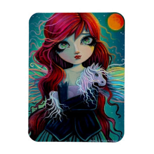 The Amethyst Unicorn Fairy Fantasy Art Magnet