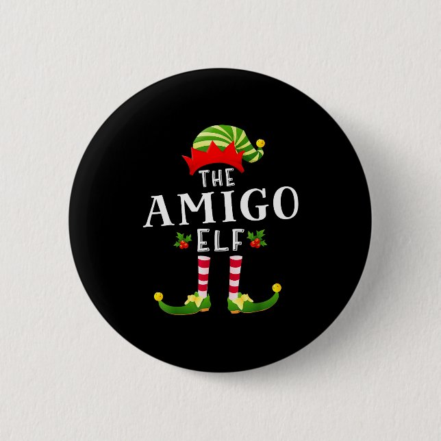 The Amigo Elf Christmas Matching Pajama  6 Cm Round Badge (Front)