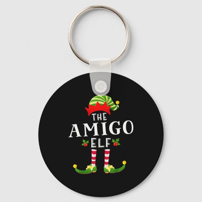 The Amigo Elf Christmas Matching Pajama  Key Ring (Front)