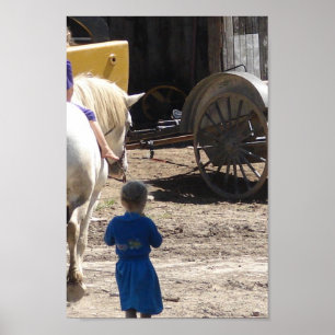 The Amish Girls and Their Horse Poster