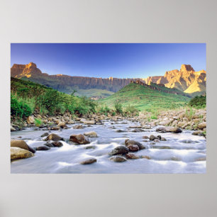 The Amphitheatre And Tugela River In Drakensberg Poster