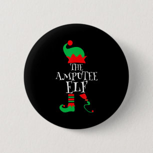 The Amputee Elf Christmas Funny Limb Surgery Joke  6 Cm Round Badge