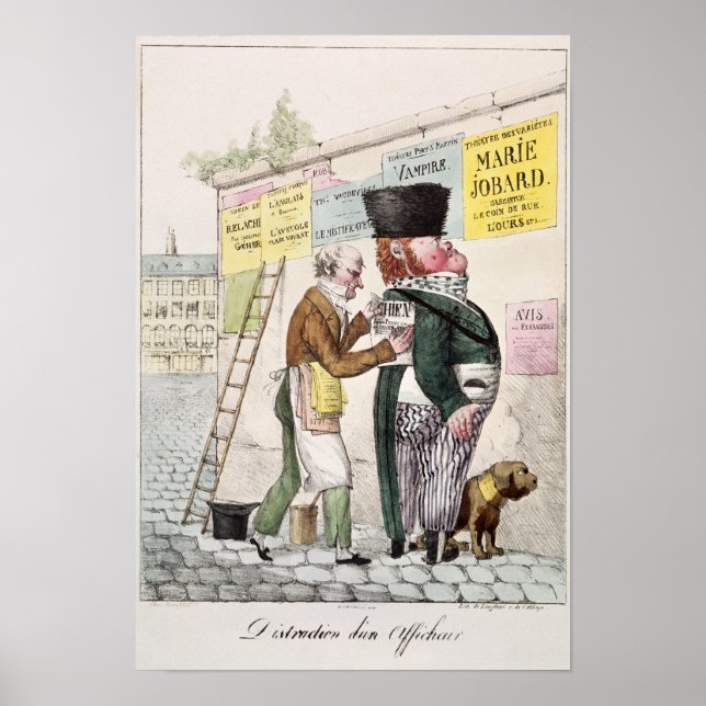 The Amusement of a Bill Sticker, 1820 Poster (Front)