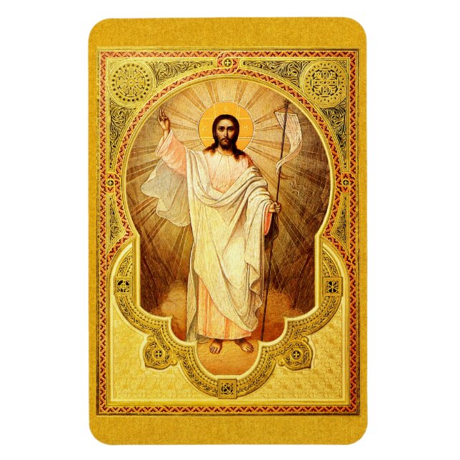 The Anastasis - Christ is risen! Icon Magnet (Vertical)