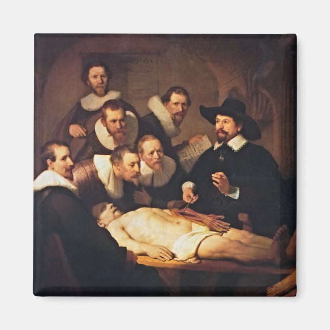 The Anatomy Lecture by Rembrandt Magnet (Front)