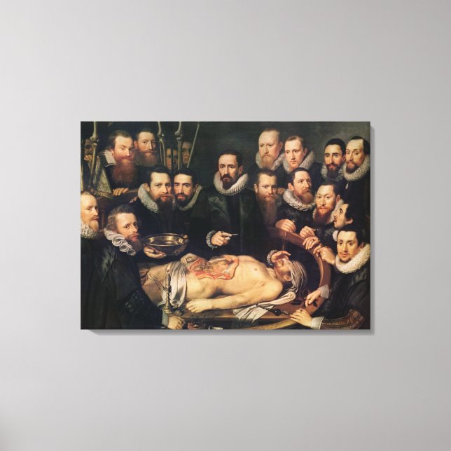 The Anatomy Lesson of Doctor Willem van der Canvas Print (Front)