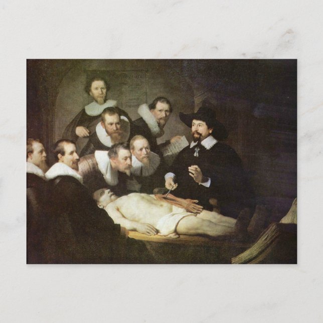 The Anatomy Lesson Of Dr. Nicolaes Tulp. Postcard (Front)