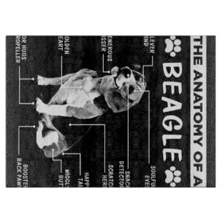 The Anatomy Of A Beagle Dog Cutting Board