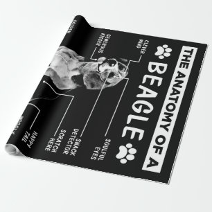 The Anatomy Of A Beagle Dog Wrapping Paper