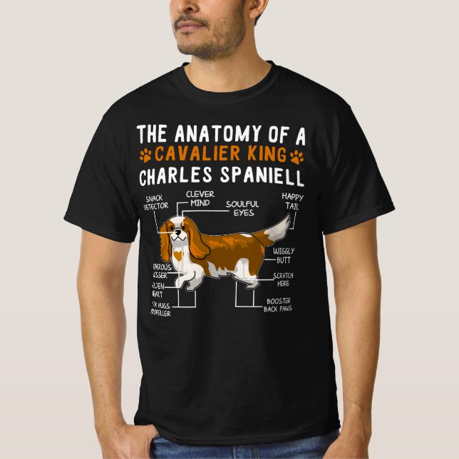 The Anatomy Of A Cavalier King Charles Spaniell T-Shirt (Front)