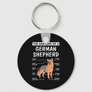 The Anatomy Of A German Shepherd Key Ring